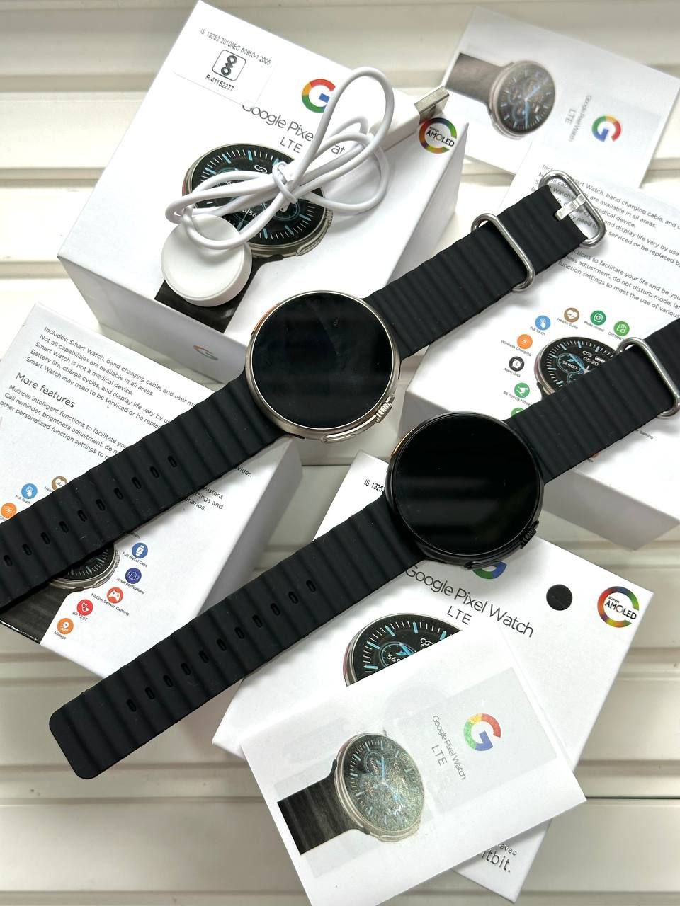 Google Pixel 2 Smartwatch – Titanium, 1.78” HD Display, Bluetooth Calling