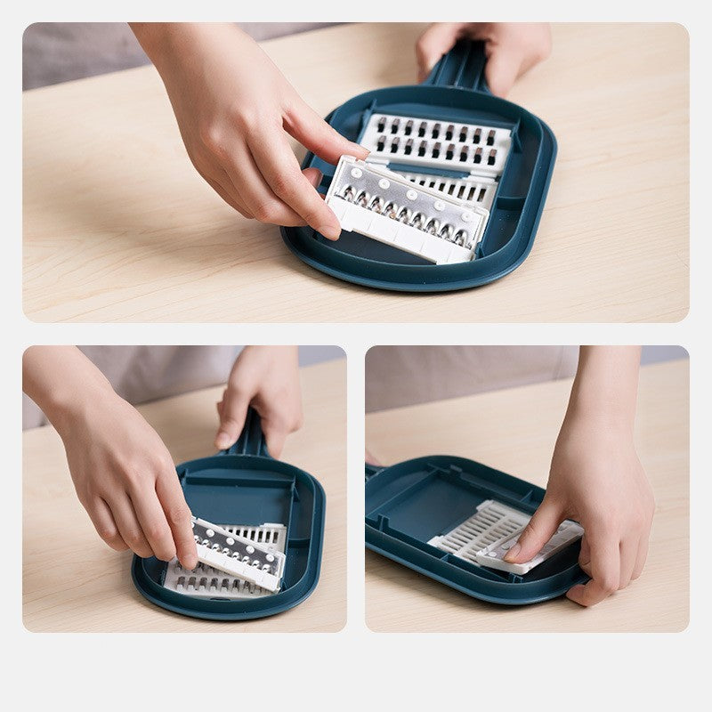 Multi-Functional Vegetable Cutter & Slicer – 5-in-1 Kitchen Tool with Grater, Peeler & Slicing Blades