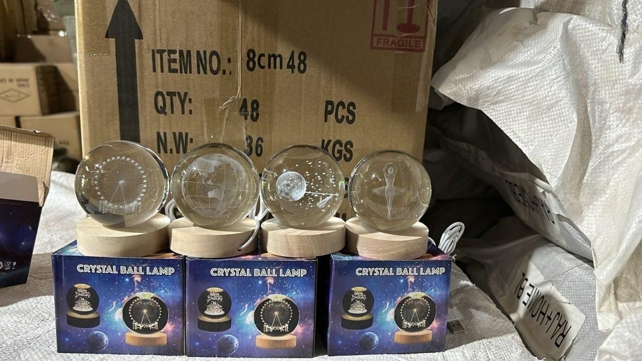 3D Crystal Lamp Ball – LED Night Light with Assorted 3D Designs | Ideal Gift & Home Décor