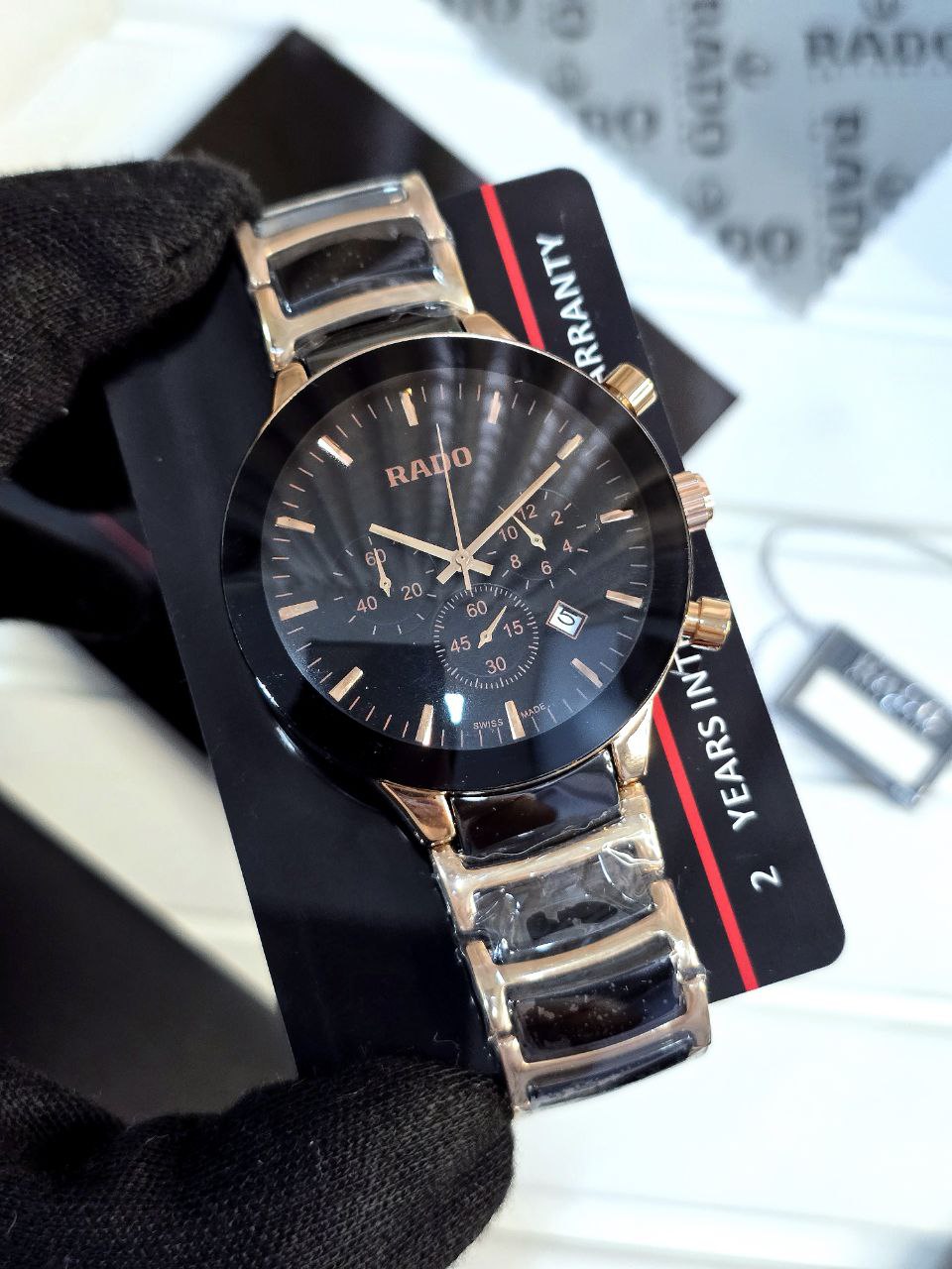 Rado Centrix Black Gold Chronograph Men’s Watch