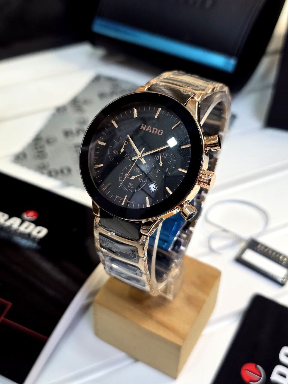 Rado Centrix Black Gold Chronograph Men’s Watch