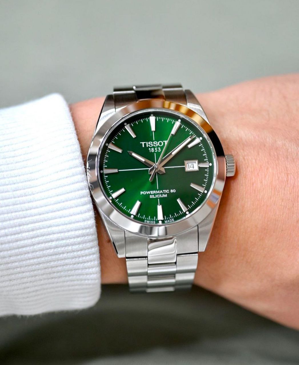 Tissot Gentleman Powermatic 80 Silicium Green Dial Men’s Watch