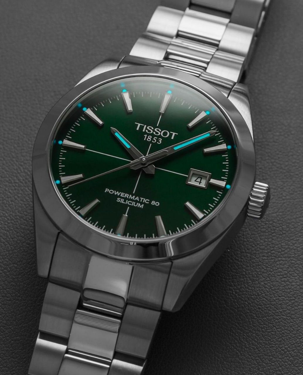 Tissot Gentleman Powermatic 80 Silicium Green Dial Men’s Watch