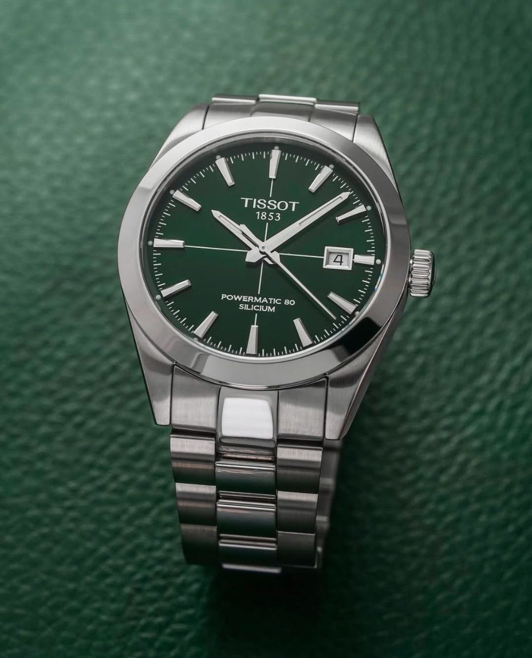 Tissot Gentleman Powermatic 80 Silicium Green Dial Men’s Watch