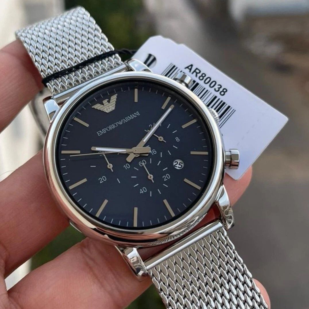 Emporio Armani Silver Luigi Chronograph Men’s Watch