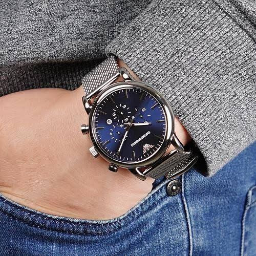 Emporio Armani Silver Luigi Chronograph Men’s Watch