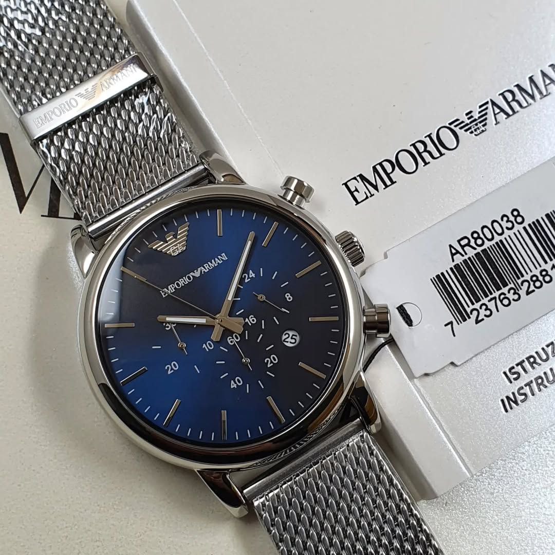 Emporio Armani Silver Luigi Chronograph Men’s Watch