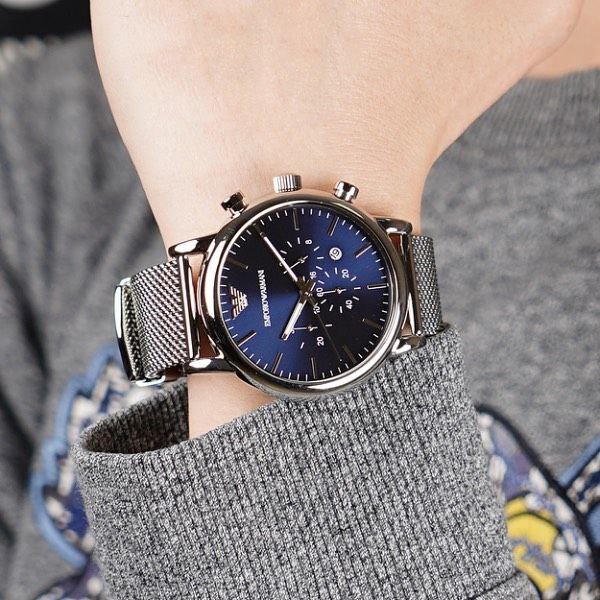 Emporio Armani Silver Luigi Chronograph Men’s Watch