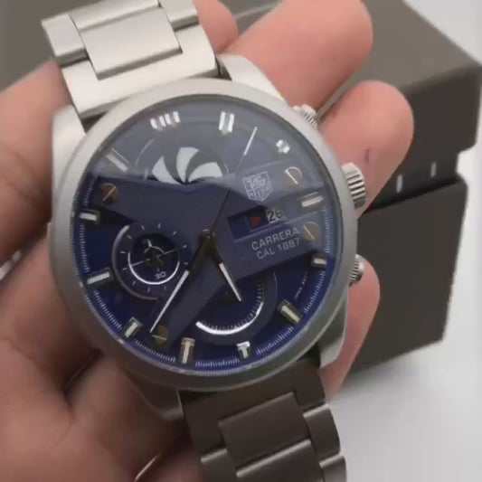 Tag Heuer Carrera CR7 Silver Watch with Blue Dial – 7AA Premium Edition