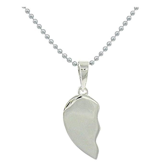 Silver Plated Couple Pendant Set – Matching Love Necklaces for Him & Her