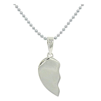 Silver Plated Couple Pendant Set – Matching Love Necklaces for Him & Her