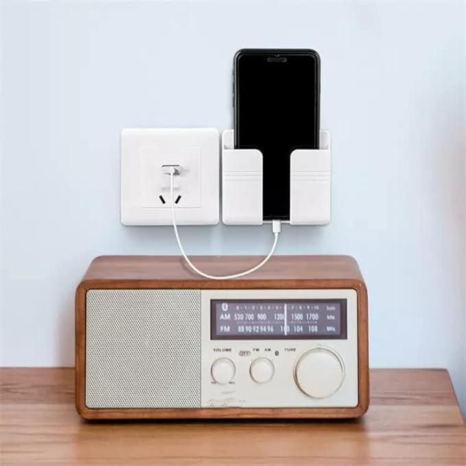 Wall Mounted Mobile Phone Holder with Adhesive Strips – Charging Dock Stand for All Smartphones