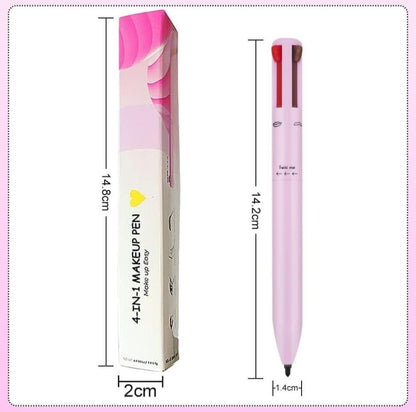 5-in-1 Travel Makeup Brush Set with Built-in Mirror Case – Portable Beauty Kit for Face &amp; Eye Makeup