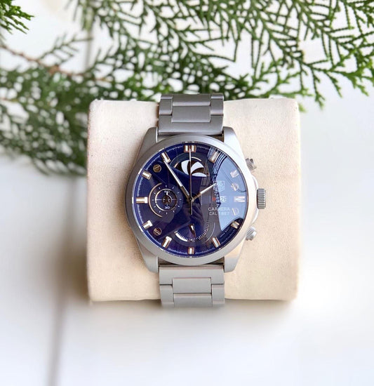 Tag Heuer Carrera CR7 Silver Watch with Blue Dial – 7AA Premium Edition