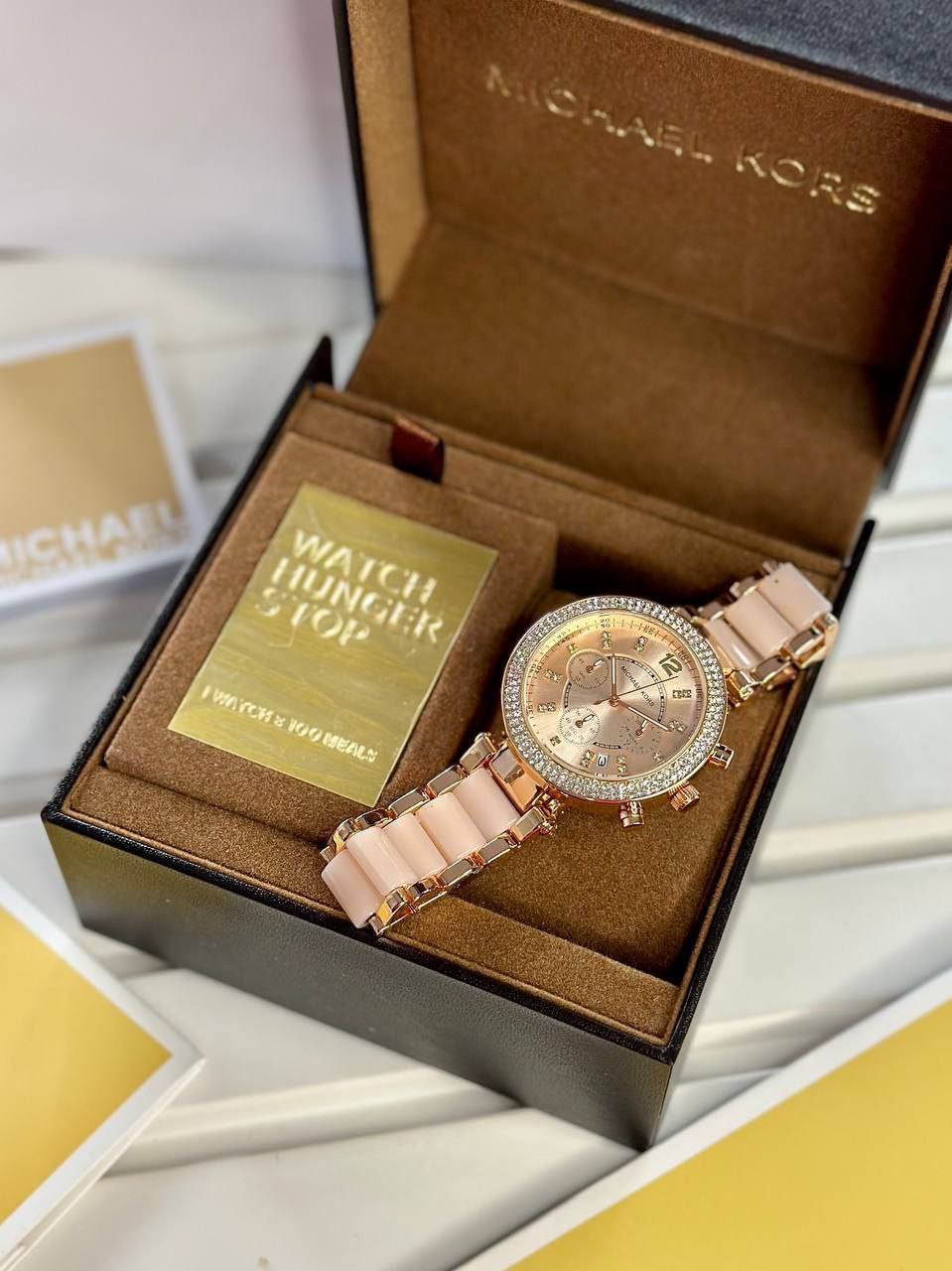 Michael Kors MK5774 – Luxury White & Gold Women’s Chronograph Watch
