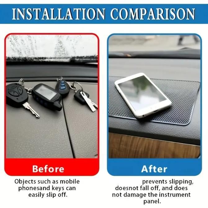 Non-Slip Silicone Car Dashboard Mat – Heat Resistant Anti-Slip Pad for Phones, Keys & Sunglasses