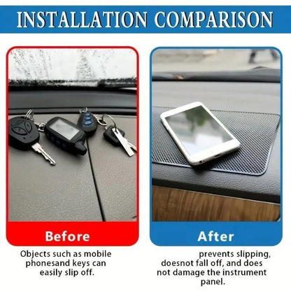 Non-Slip Silicone Car Dashboard Mat – Heat Resistant Anti-Slip Pad for Phones, Keys & Sunglasses