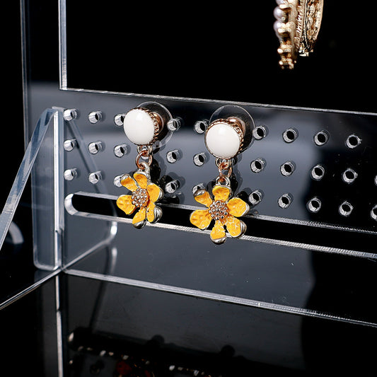 Acrylic Jewelry Organizer Hanging Rack – Wall-Mounted Storage for Earrings, Necklaces & Accessories