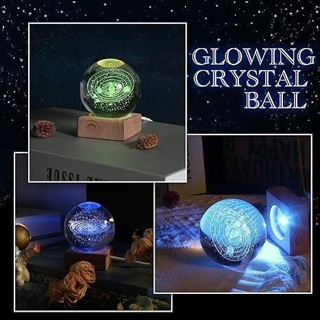 3D Crystal Lamp Ball – LED Night Light with Assorted 3D Designs | Ideal Gift & Home Décor