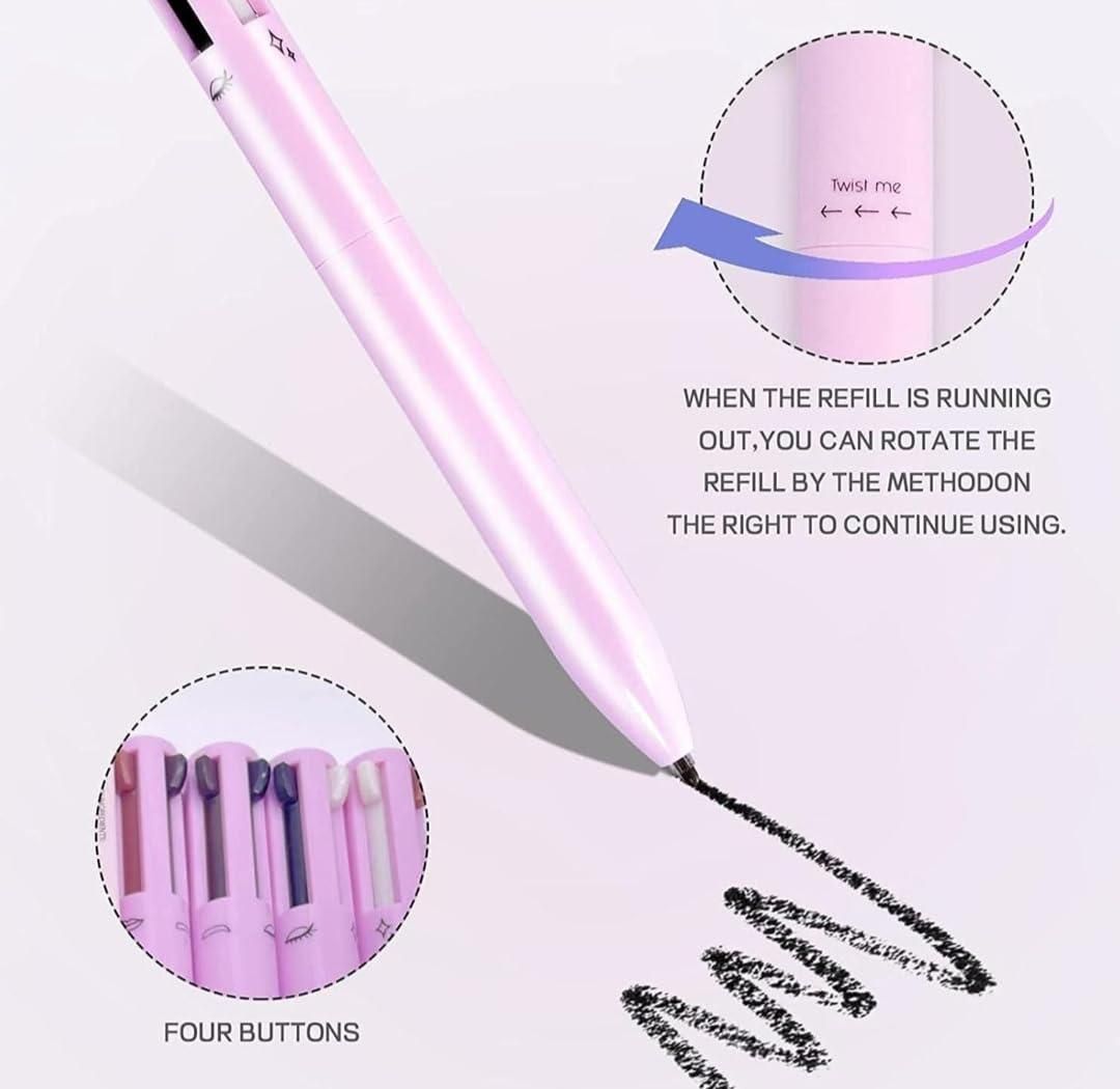 5-in-1 Travel Makeup Brush Set with Built-in Mirror Case – Portable Beauty Kit for Face &amp; Eye Makeup