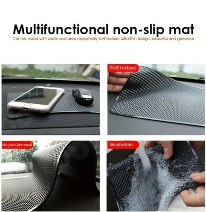 Non-Slip Silicone Car Dashboard Mat – Heat Resistant Anti-Slip Pad for Phones, Keys & Sunglasses