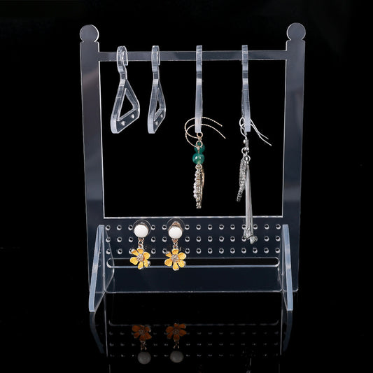 Acrylic Jewelry Organizer Hanging Rack – Wall-Mounted Storage for Earrings, Necklaces & Accessories