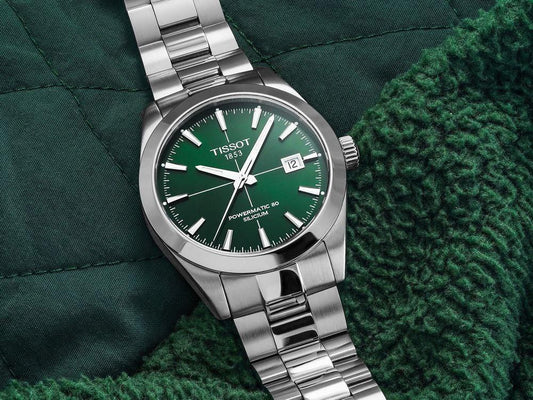 Tissot Gentleman Powermatic 80 Silicium Green Dial Men’s Watch