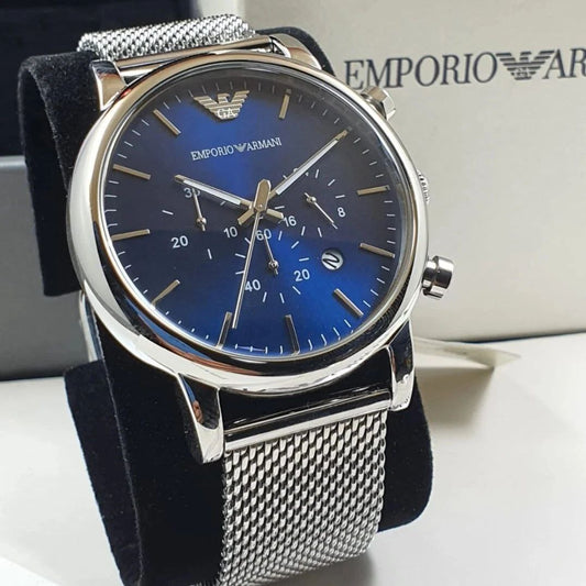 Emporio Armani Silver Luigi Chronograph Men’s Watch