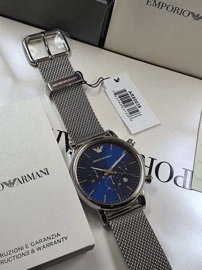 Emporio Armani Silver Luigi Chronograph Men’s Watch