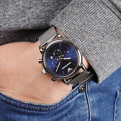 Emporio Armani Silver Luigi Chronograph Men’s Watch