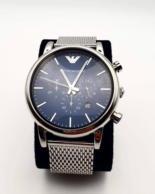 Emporio Armani Silver Luigi Chronograph Men’s Watch